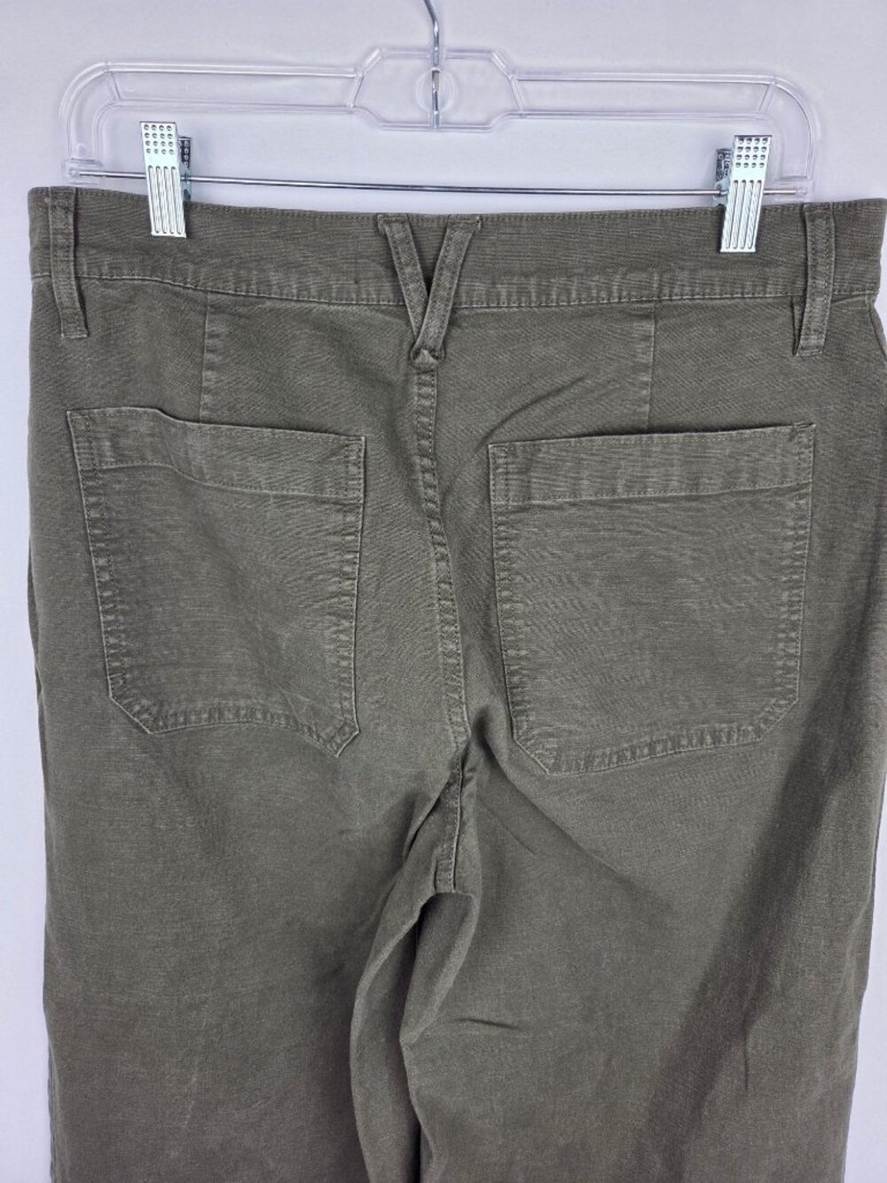 J.Crew Point Sur Wide Leg Crop Pants Sz 31 Olive Green Gorpcore Utility Boho EUC - Picture 5 of 12